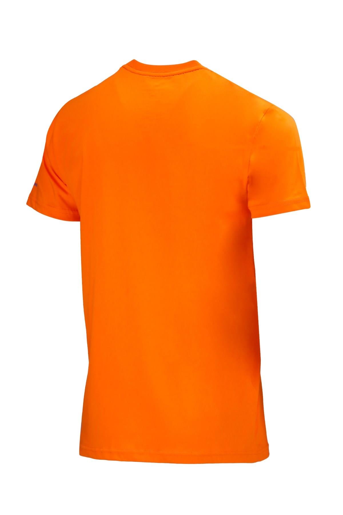 T-ShirtShinzoneErkek Bisiklet Yaka Standart Fit Discovery Göğüs Baskılı Turuncu T-Shirt