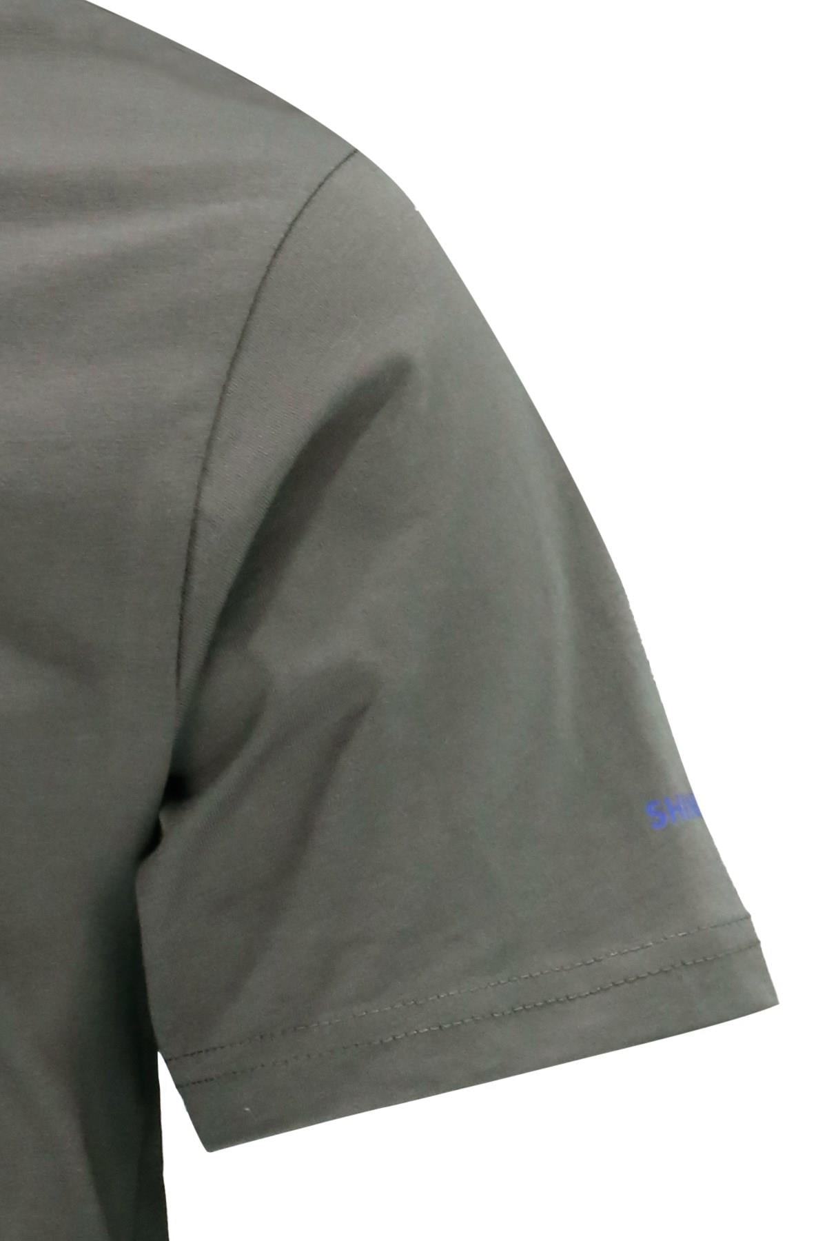 T-ShirtShinzoneErkek Bisiklet Yaka Standart Fit Discovery Göğüs Baskılı Haki T-Shirt
