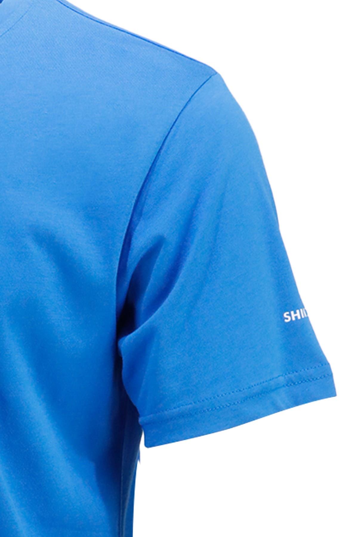 T-ShirtShinzoneErkek Bisiklet Yaka Standart Fit Göğüs Baskılı Royal Mavi T-Shirt