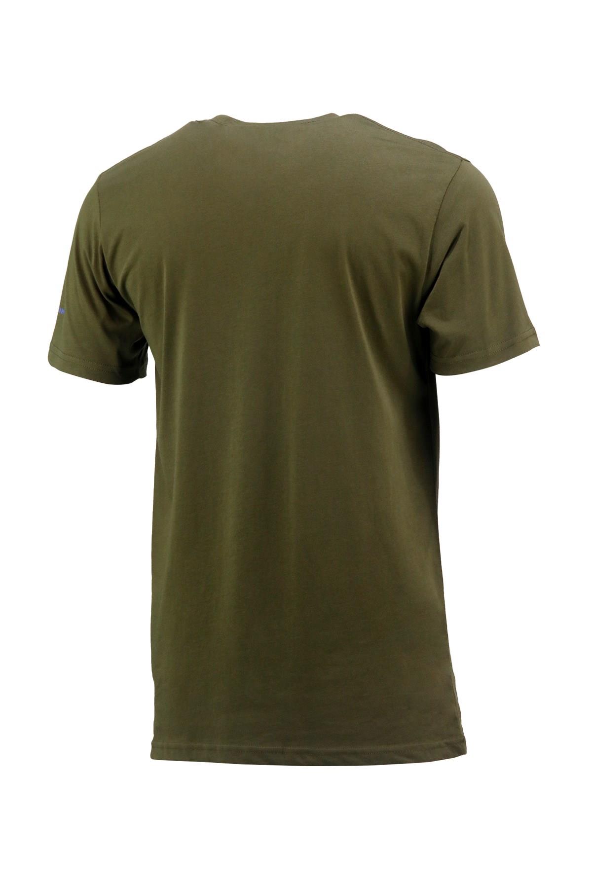 T-ShirtShinzoneErkek Bisiklet Yaka Standart Fit Göğüs Baskılı Haki T-Shirt