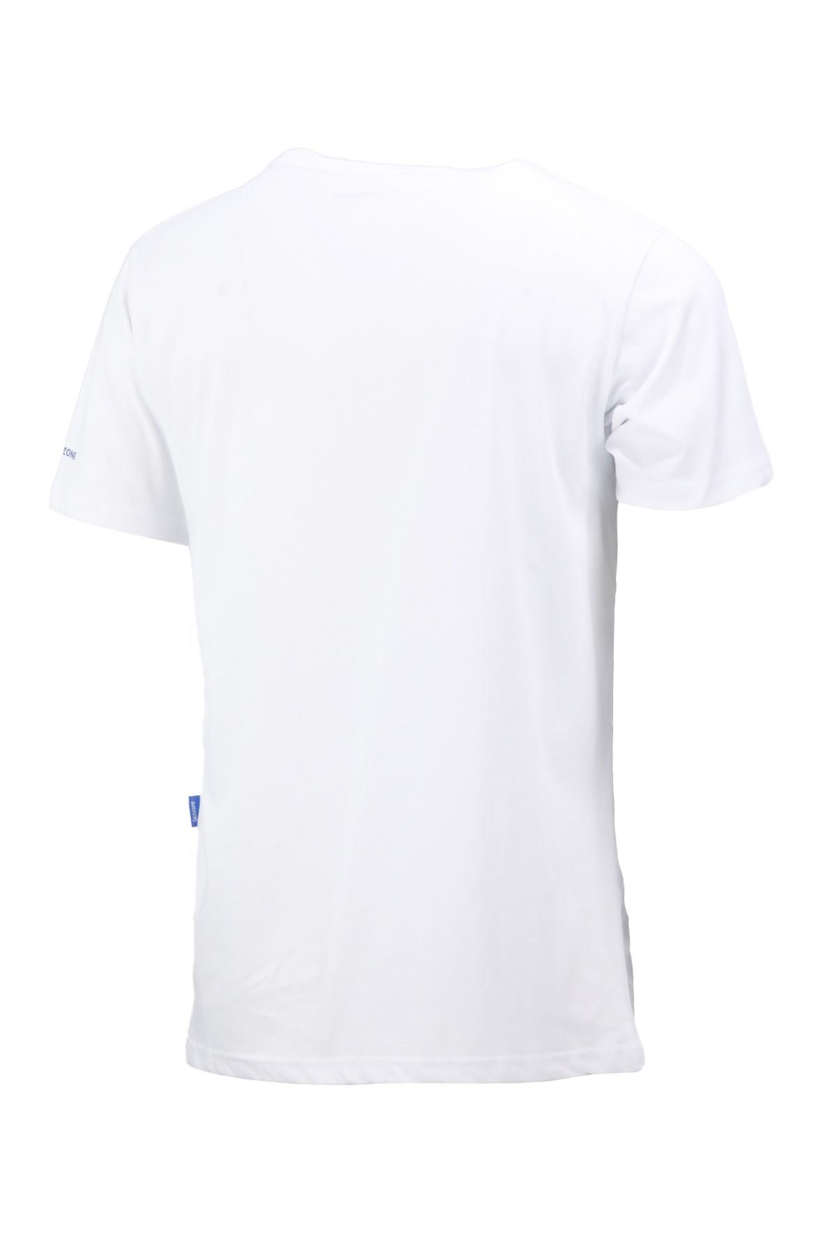 T-ShirtShinzoneErkek Bisiklet Yaka Standart Fit Göğüs Baskılı Beyaz T-Shirt