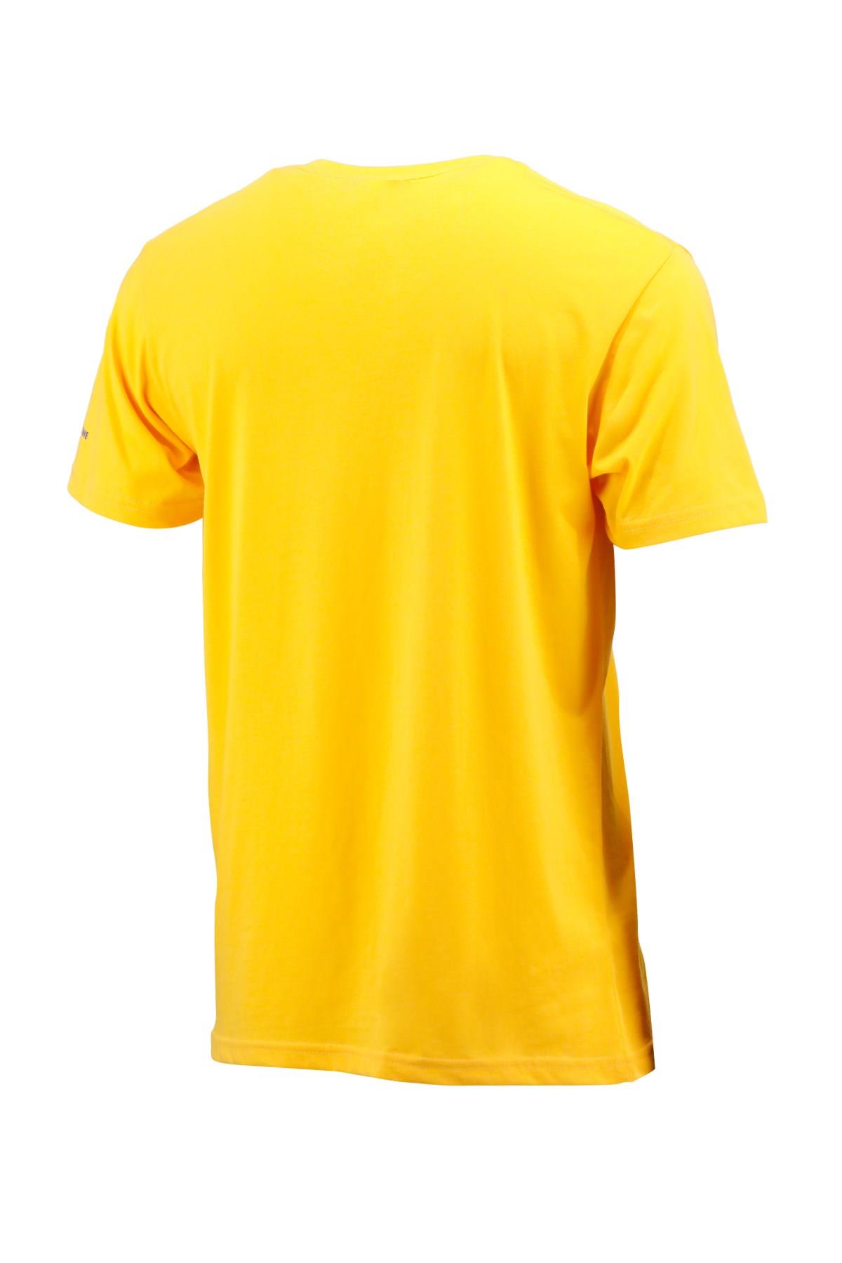 T-ShirtShinzoneErkek Bisiklet Yaka Standart Fit Göğüs Baskılı Sarı T-Shirt