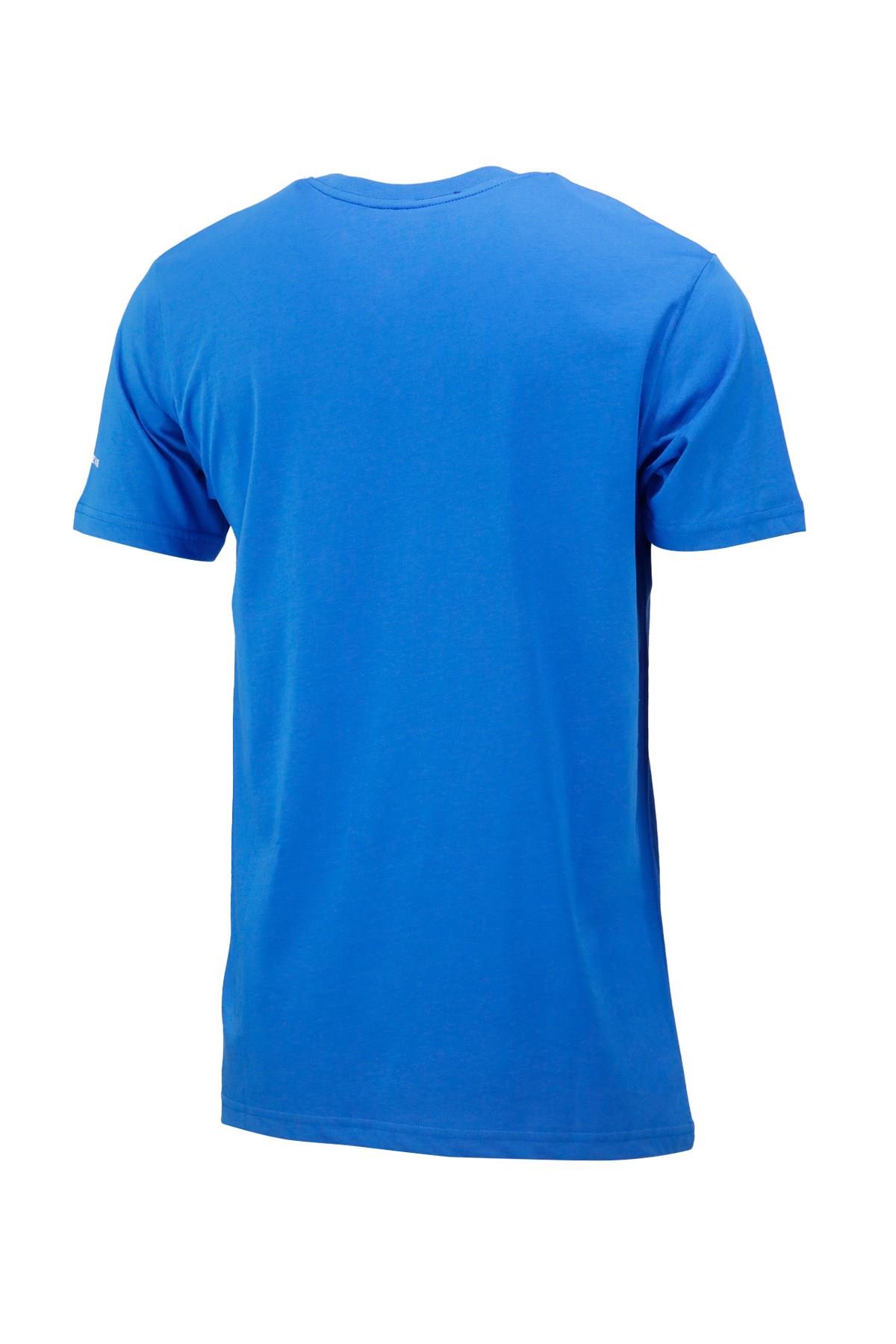 T-ShirtShinzoneErkek Bisiklet Yaka Standart Fit Göğüs Baskılı Royal Mavi T-Shirt