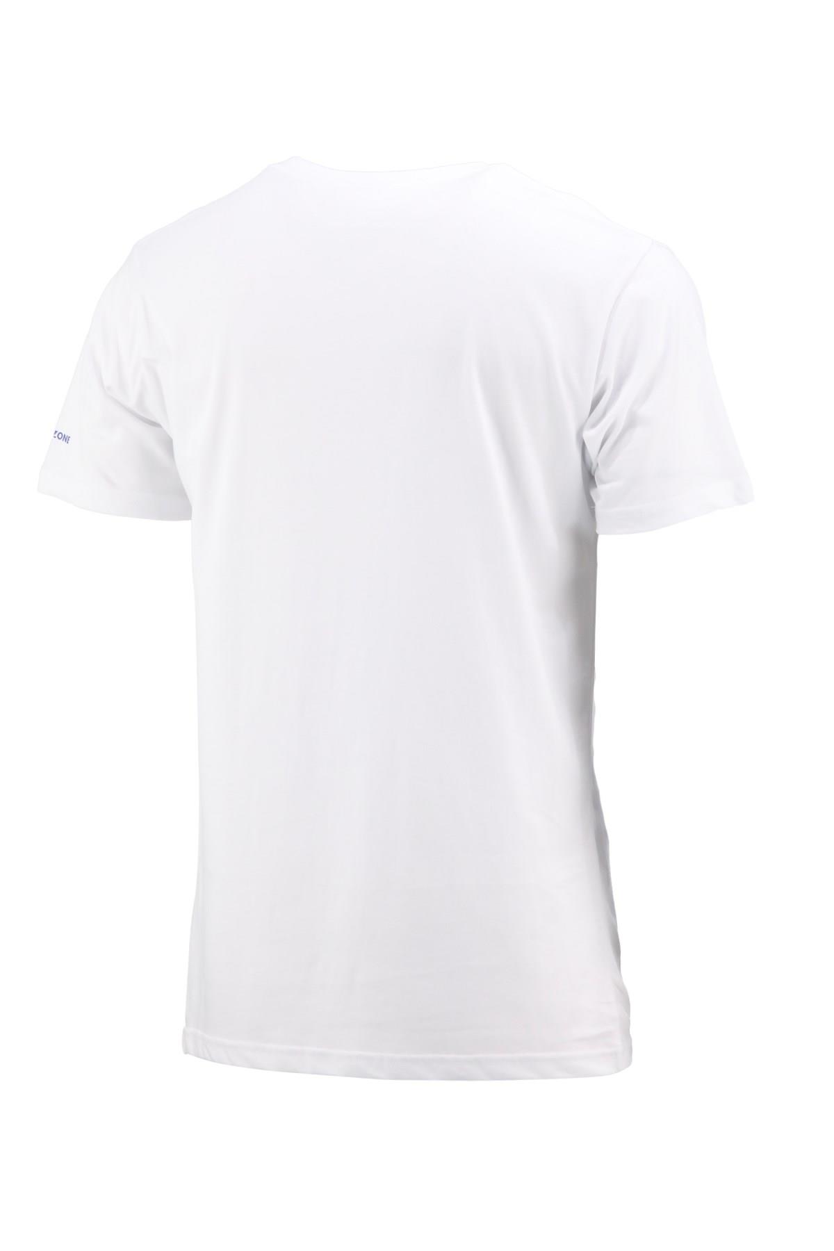 T-ShirtShinzoneErkek Bisiklet Yaka Standart Fit Göğüs Baskılı Beyaz T-Shirt