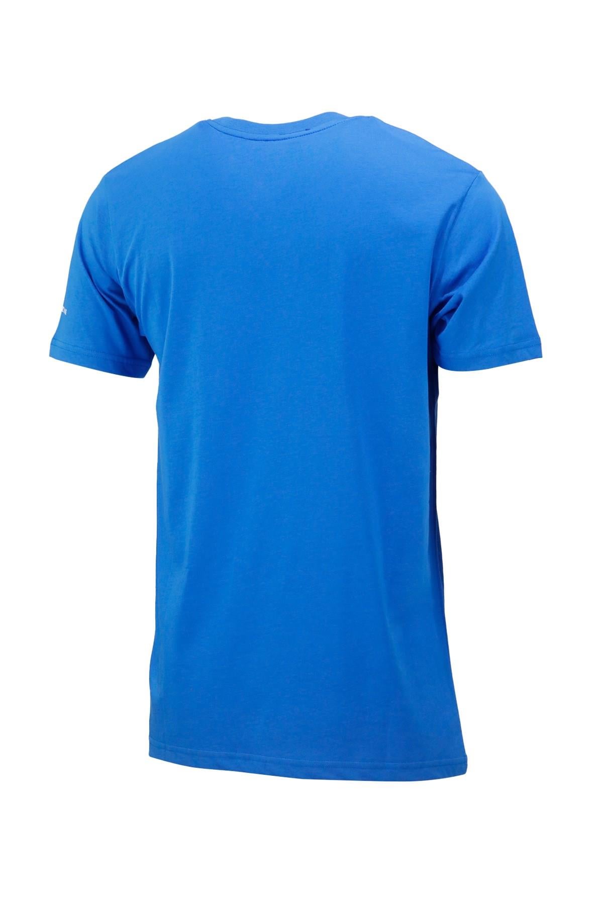 T-ShirtShinzoneErkek Bisiklet Yaka Standart Fit Göğüs Baskılı Royal Mavi T-Shirt