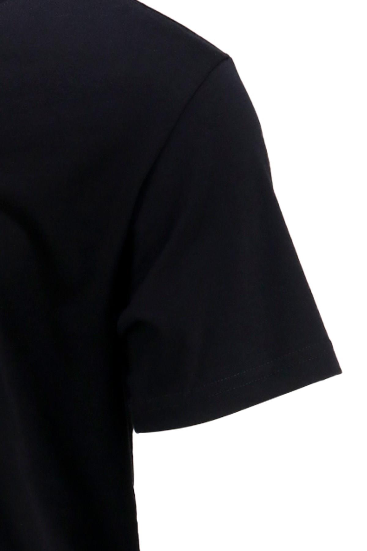 T-ShirtShinzoneErkek Bisiklet Yaka Standart Fit Göğüs Baskılı Siyah T-Shirt