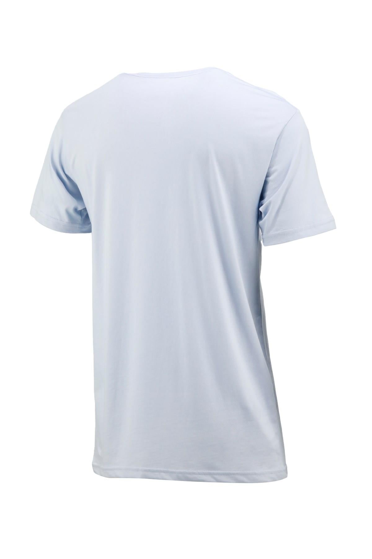 T-ShirtShinzoneErkek Bisiklet Yaka Standart Fit Göğüs Baskılı Mavi T-Shirt