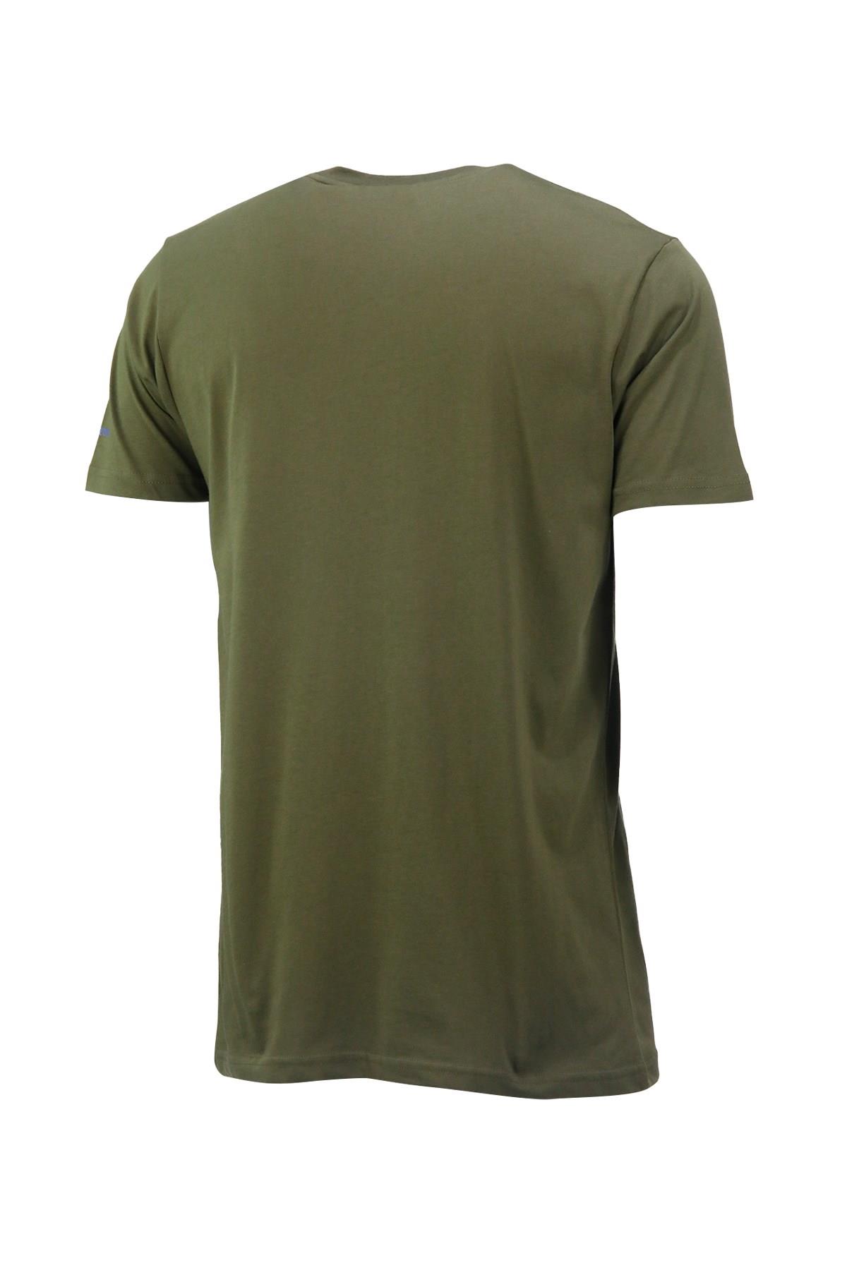 T-ShirtShinzoneErkek Bisiklet Yaka Standart Fit Göğüs Baskılı Haki T-Shirt