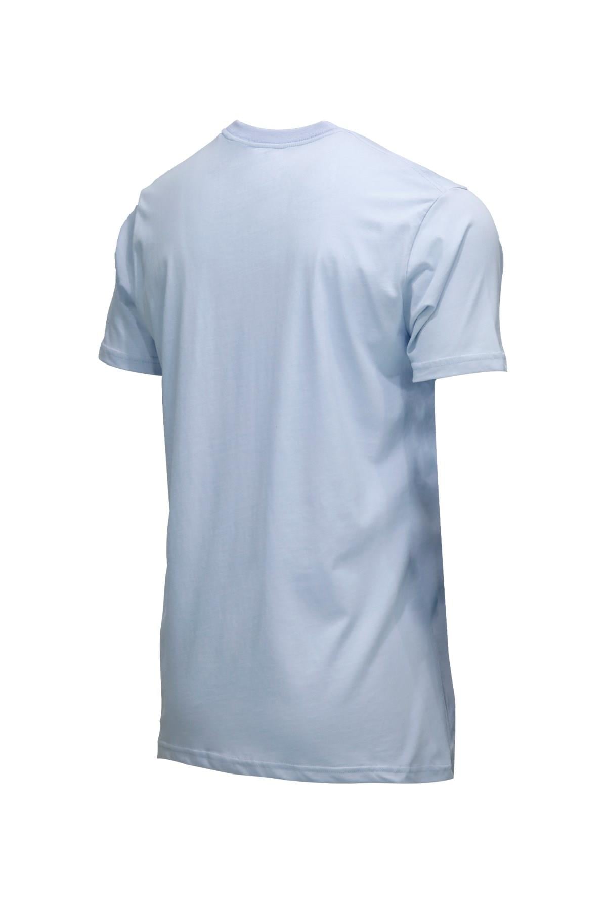 T-ShirtShinzoneErkek Bisiklet Yaka Standart Fit Göğüs Baskılı Mavi T-Shirt