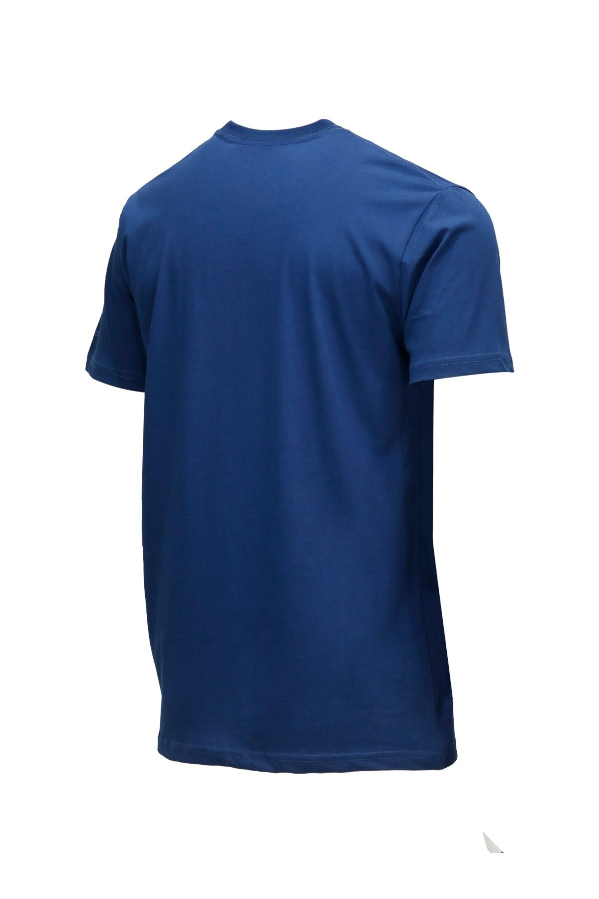 T-ShirtShinzoneErkek Bisiklet Yaka Standart Fit Göğüs Baskılı Koyu mavi T-Shirt