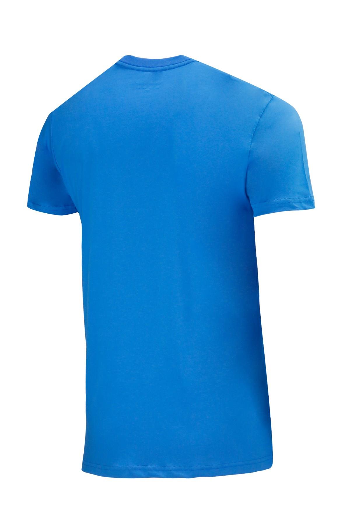 T-ShirtShinzoneErkek Bisiklet Yaka Standart Fit Kabartma Göğüs Baskılı Koyu mavi T-Shirt