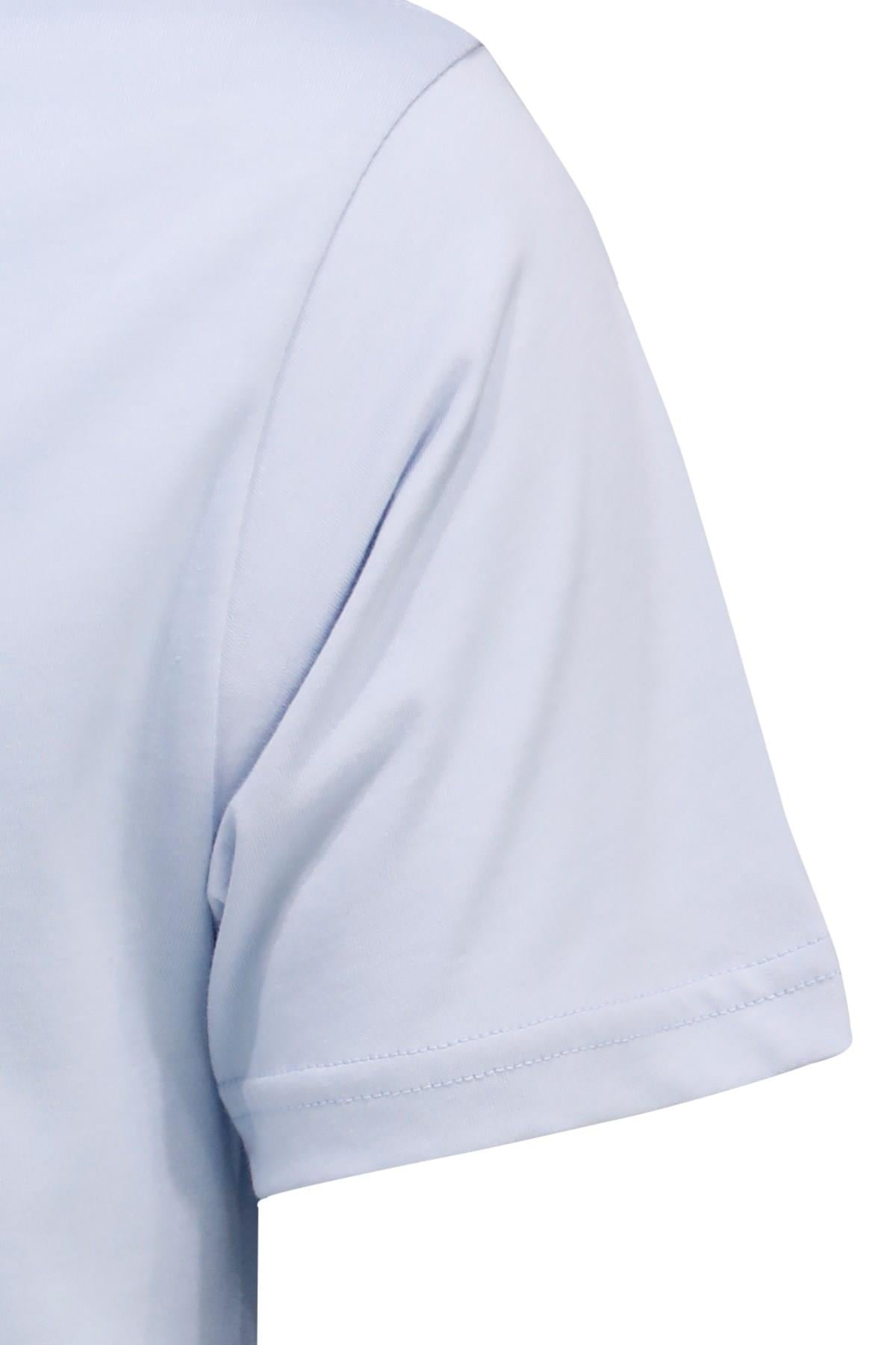 T-ShirtShinzoneErkek Bisiklet Yaka Standart Fit Kabartma Göğüs Baskılı Mavi T-Shirt