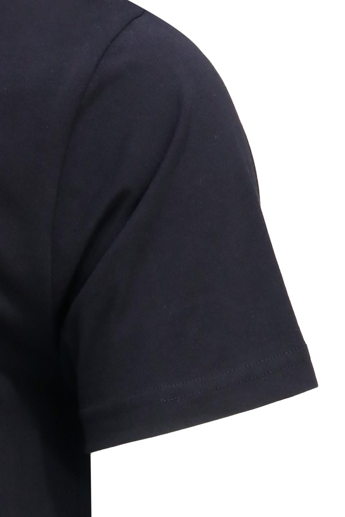 T-ShirtShinzoneErkek Bisiklet Yaka Standart Fit Kabartma Göğüs Baskılı Siyah T-Shirt