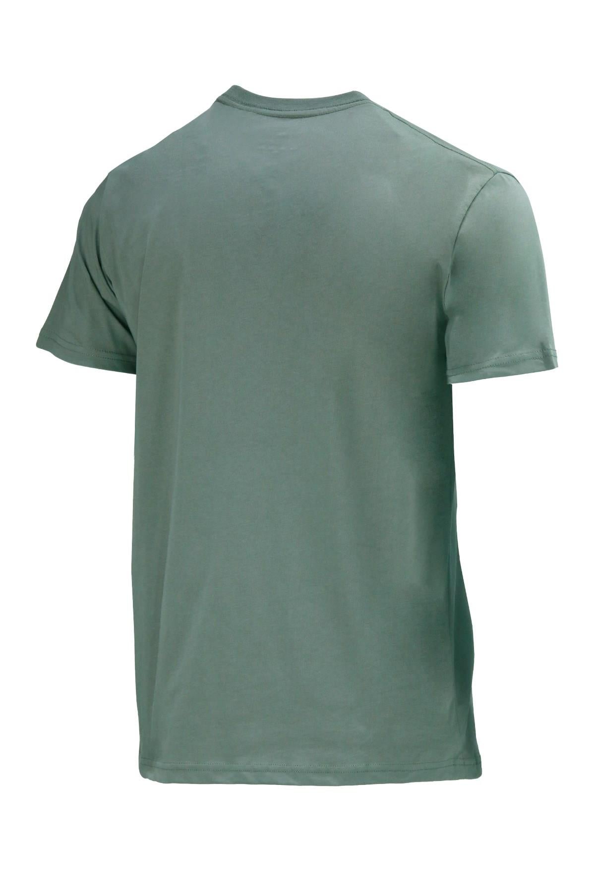 T-ShirtShinzoneErkek Bisiklet Yaka Standart Fit Kabartma Göğüs Baskılı Haki T-Shirt