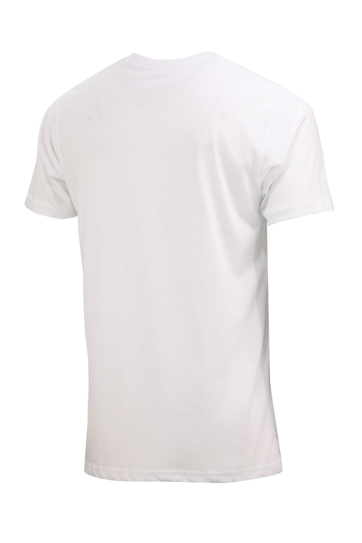 T-ShirtShinzoneErkek Bisiklet Yaka Standart Fit Kabartma Göğüs Baskılı Beyaz T-Shirt