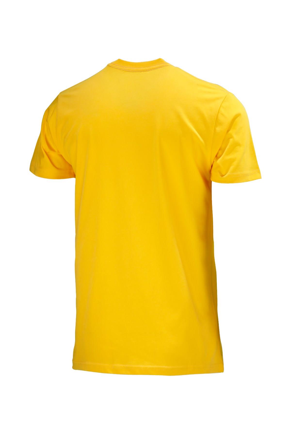 T-ShirtShinzoneErkek Bisiklet Yaka Standart Fit Kabartma Göğüs Baskılı Sarı T-Shirt