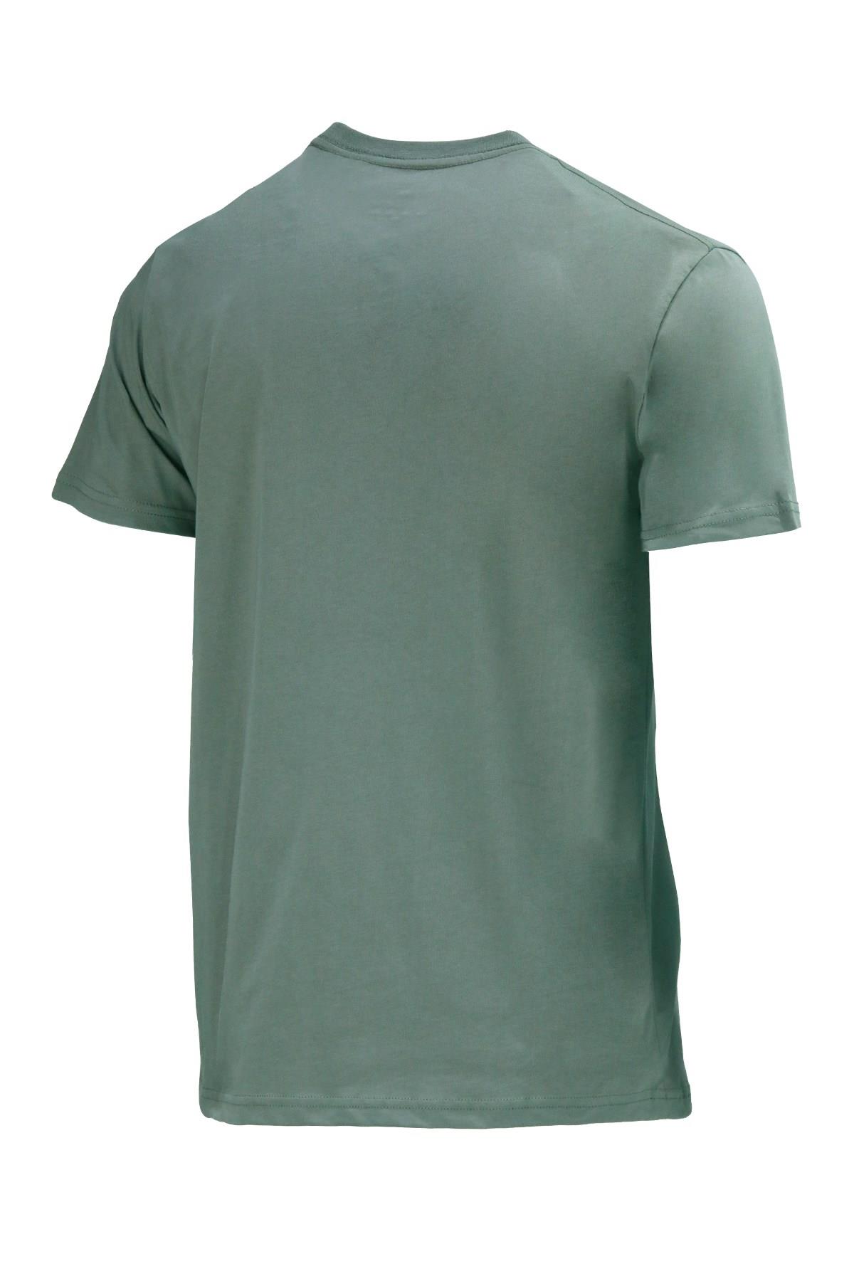T-ShirtShinzoneErkek Bisiklet Yaka Standart Fit Kabartma Göğüs Baskılı Haki T-Shirt