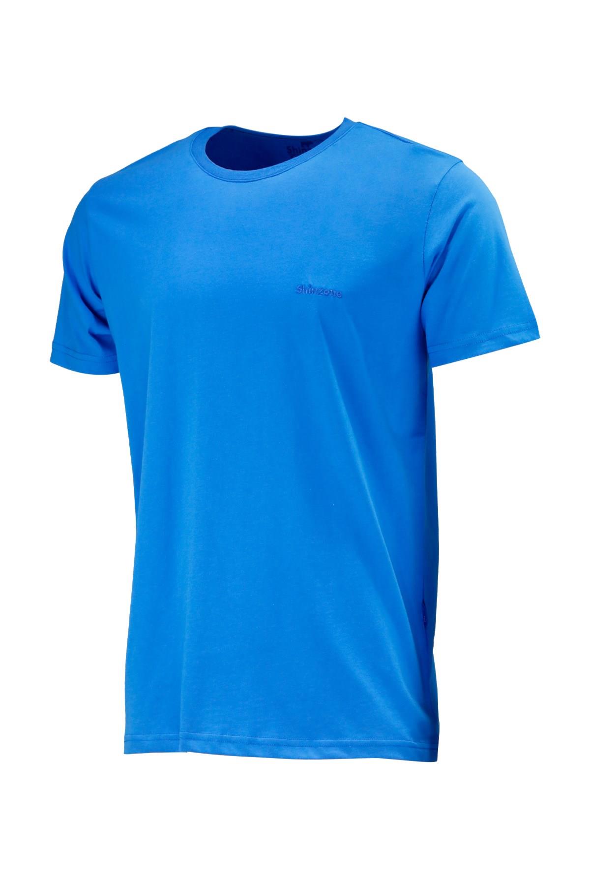 T-ShirtShinzoneErkek Bisiklet Yaka Standart Fit Koyu mavi T-Shirt