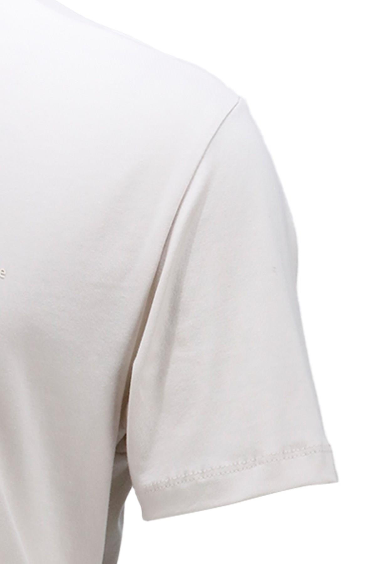 T-ShirtShinzoneErkek Bisiklet Yaka Standart Fit Krem T-Shirt