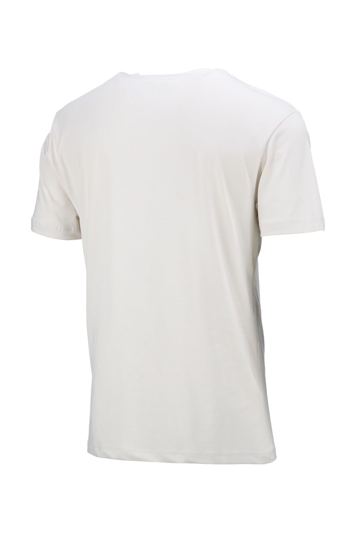 T-ShirtShinzoneErkek Bisiklet Yaka Standart Fit Krem T-Shirt
