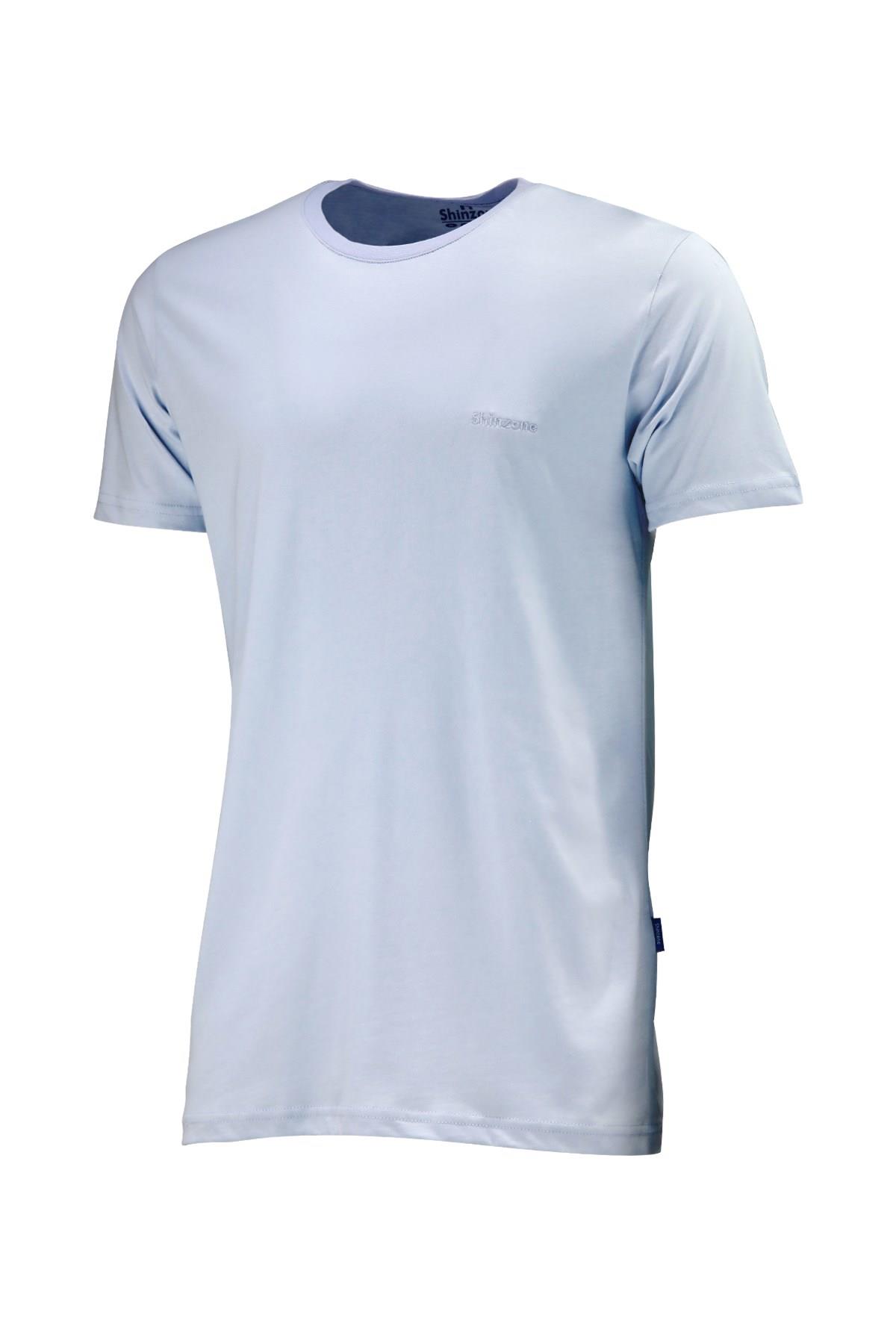 T-ShirtShinzoneErkek Bisiklet Yaka Standart Fit Mavi T-Shirt
