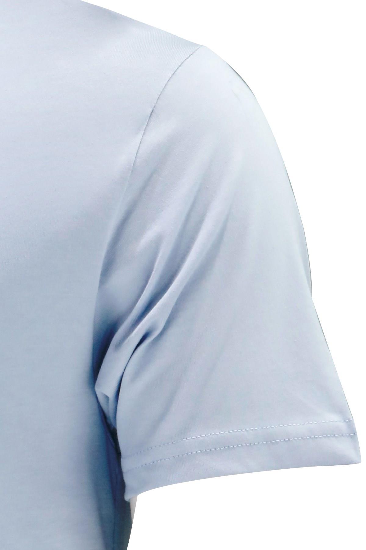 T-ShirtShinzoneErkek Bisiklet Yaka Standart Fit Mavi T-Shirt