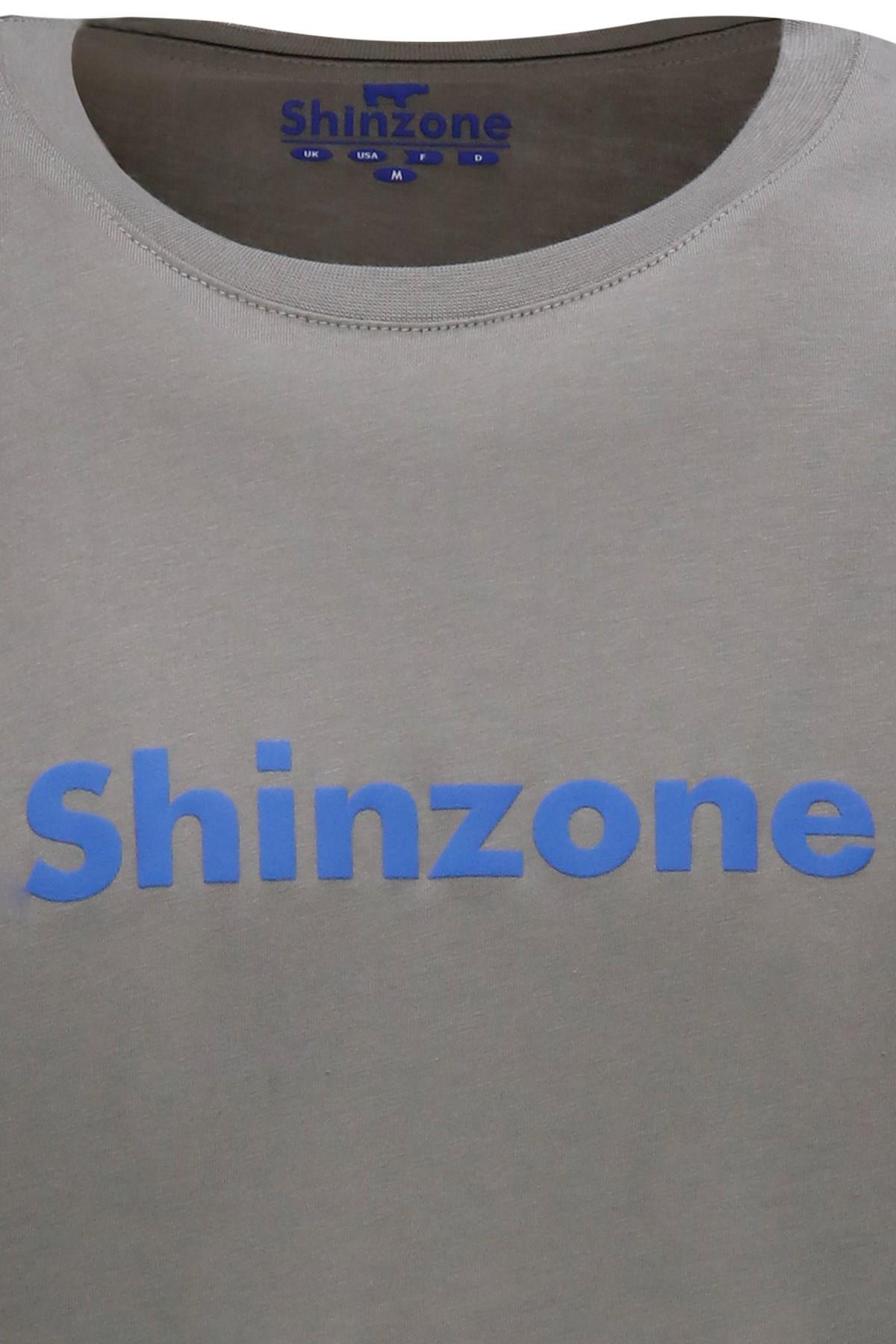 T-ShirtShinzoneErkek Bisiklet Yaka Standart Fit Shinzone Göğüs Baskılı Vizon T-Shirt