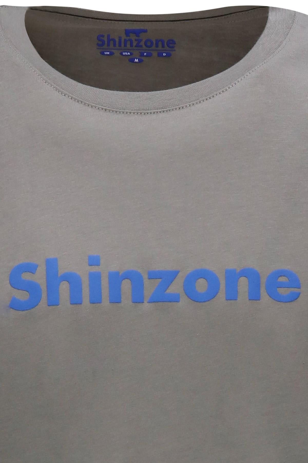 T-ShirtShinzoneErkek Bisiklet Yaka Standart Fit Shinzone Göğüs Baskılı Vizon T-Shirt