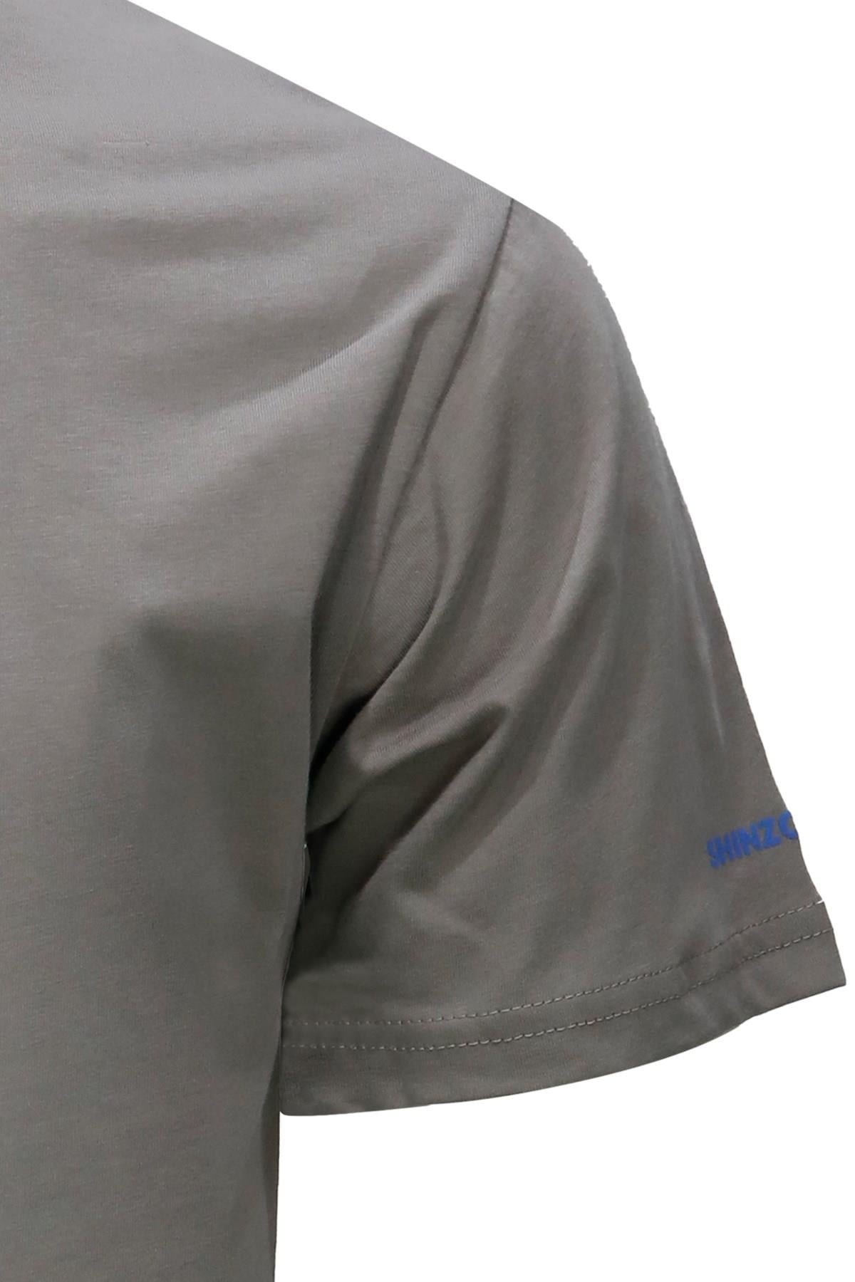T-ShirtShinzoneErkek Bisiklet Yaka Standart Fit Shinzone Göğüs Baskılı Vizon T-Shirt