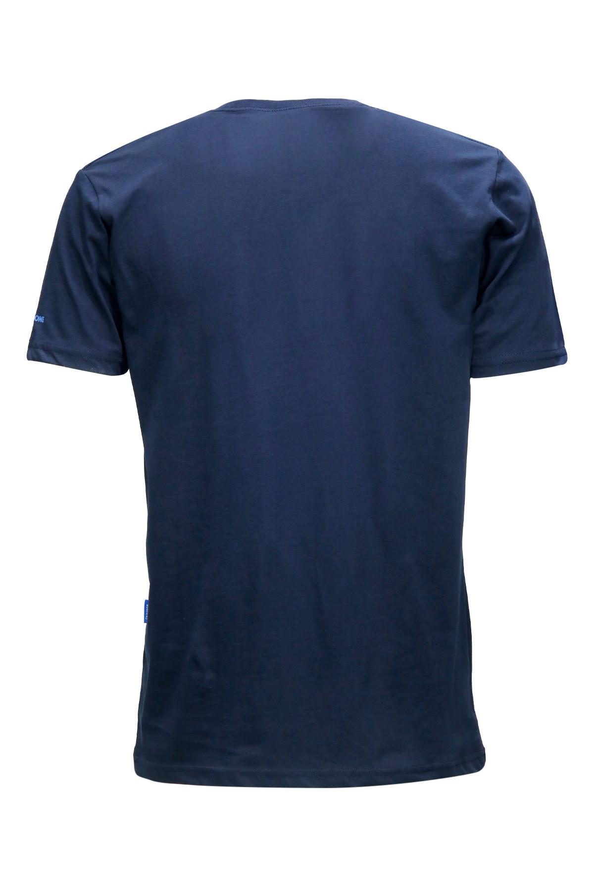 T-ShirtShinzoneErkek Bisiklet Yaka Standart Fit Shinzone Göğüs Baskılı Lacivert T-Shirt