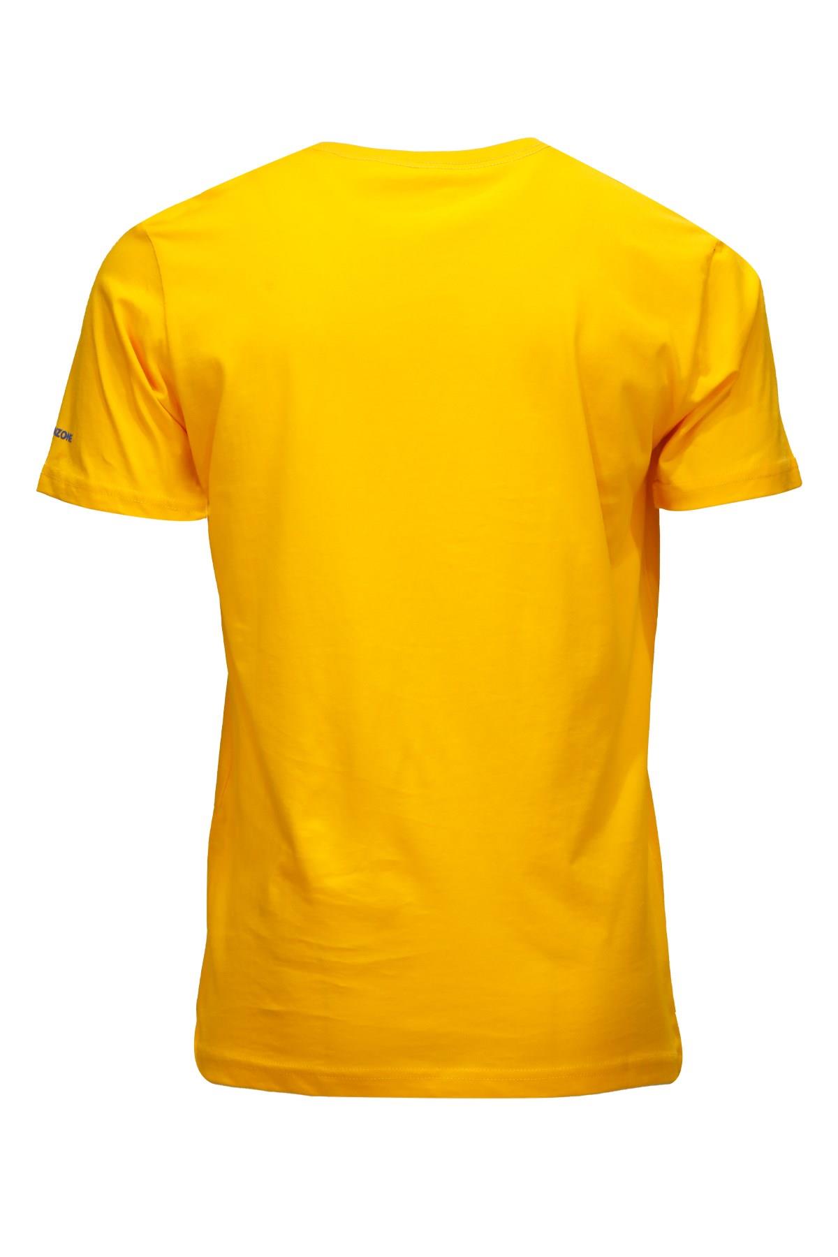 T-ShirtShinzoneErkek Bisiklet Yaka Standart Fit Shinzone Göğüs Baskılı Sarı T-Shirt