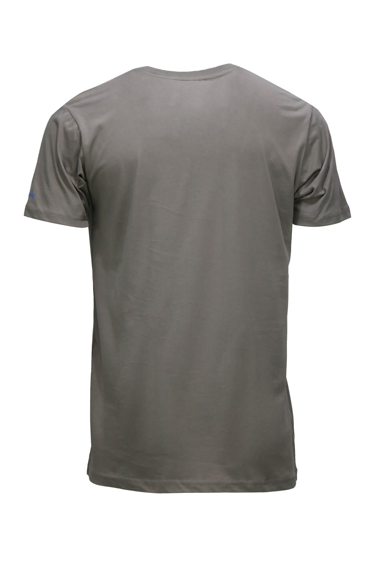 T-ShirtShinzoneErkek Bisiklet Yaka Standart Fit Shinzone Göğüs Baskılı Vizon T-Shirt