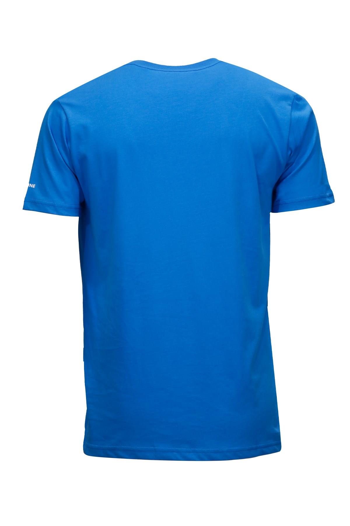 T-ShirtShinzoneErkek Bisiklet Yaka Standart Fit Shinzone Göğüs Baskılı Koyu mavi T-Shirt