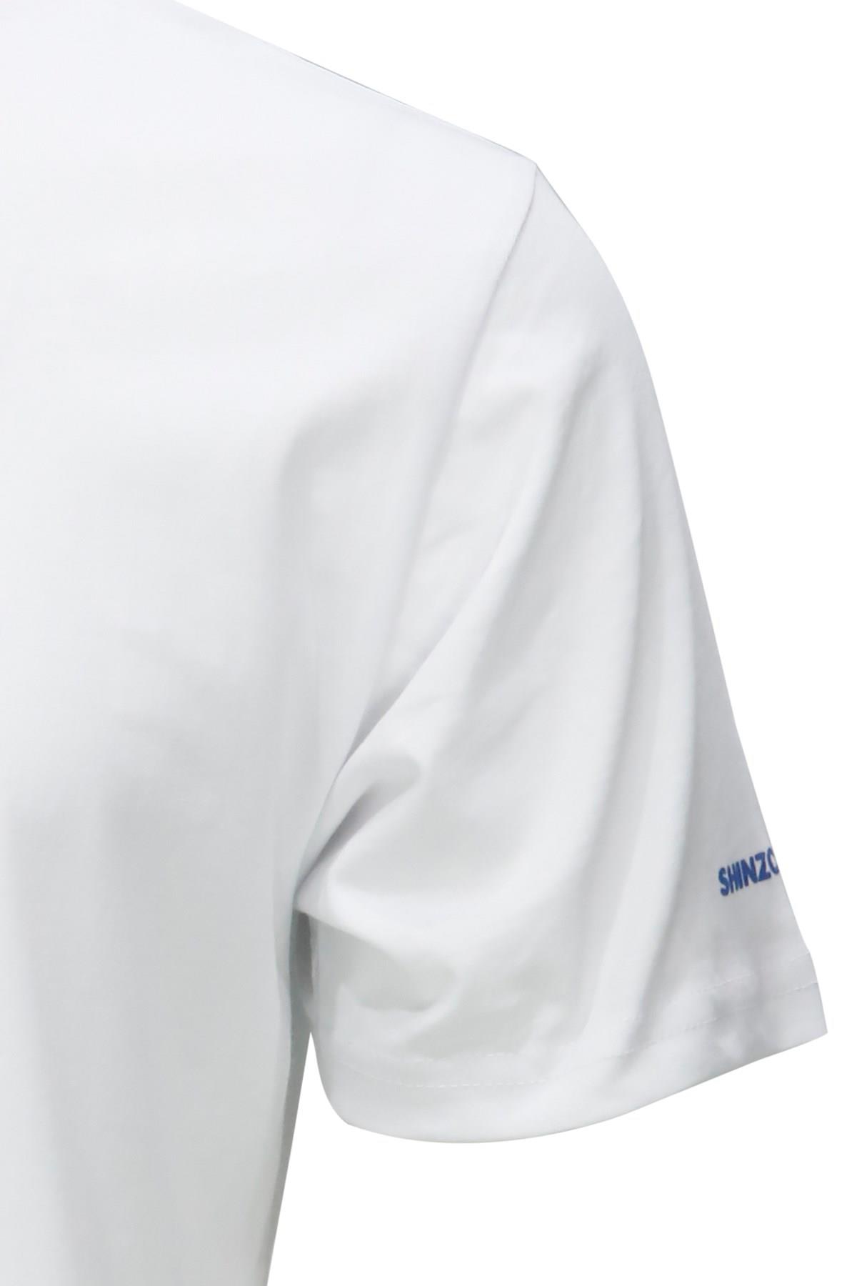 T-ShirtShinzoneErkek Bisiklet Yaka Standart Fit Shinzone Göğüs Baskılı Beyaz T-Shirt