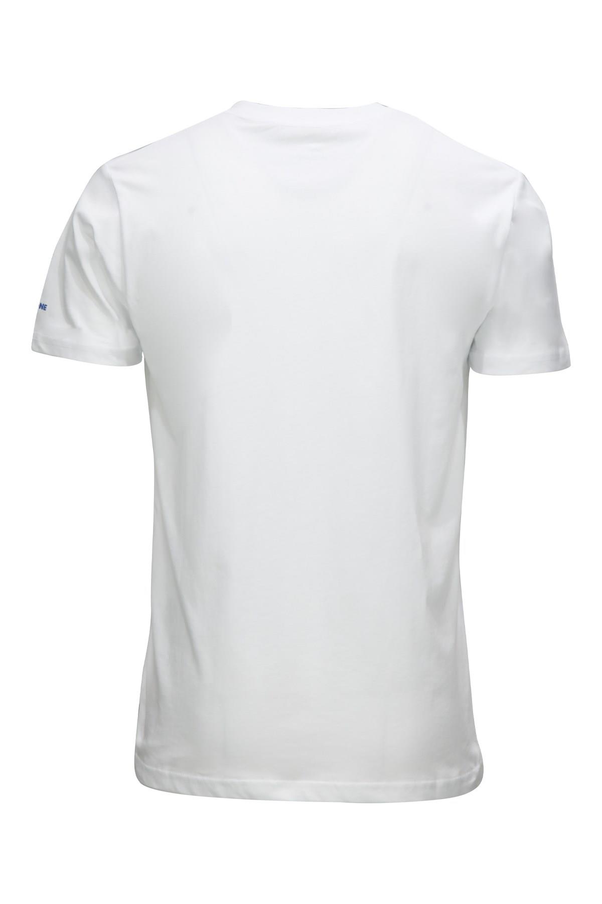 T-ShirtShinzoneErkek Bisiklet Yaka Standart Fit Shinzone Göğüs Baskılı Beyaz T-Shirt