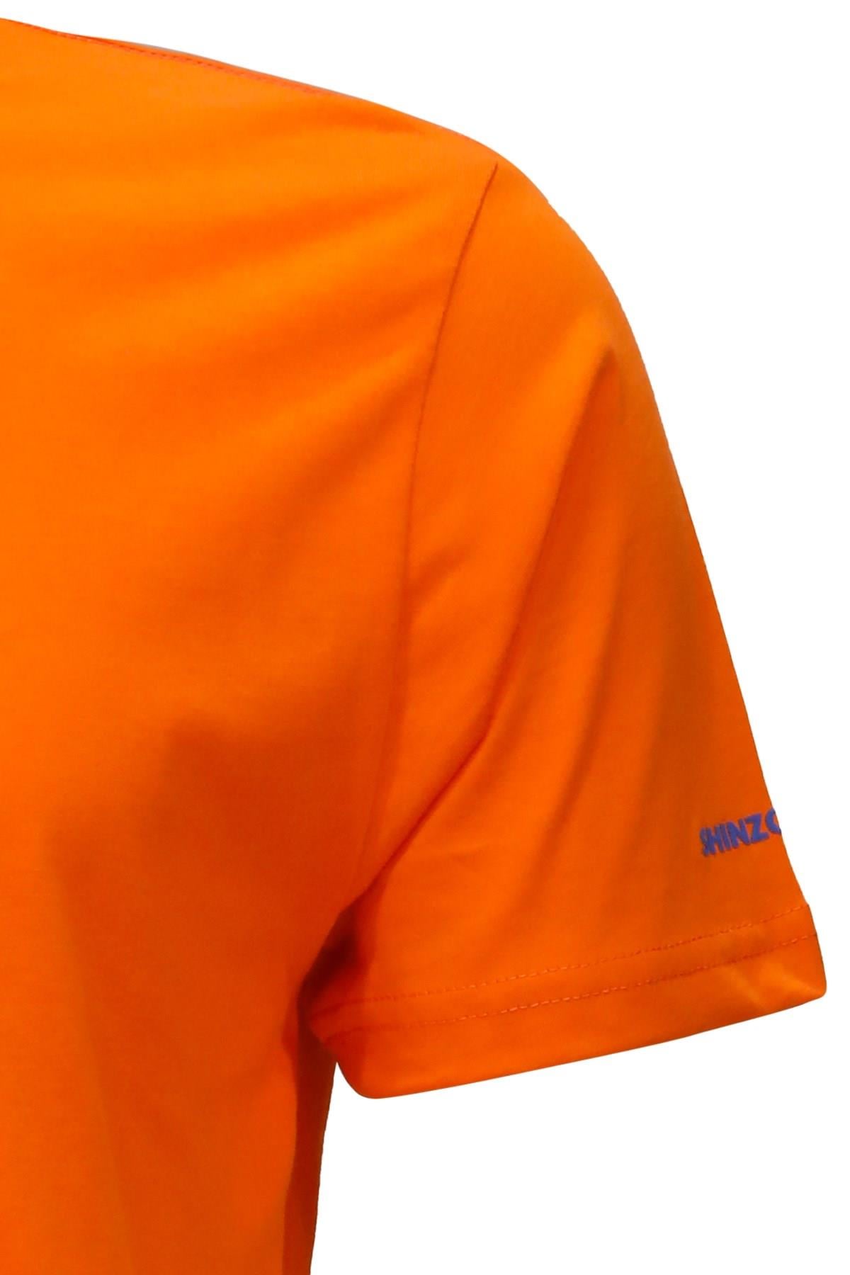 T-ShirtShinzoneErkek Bisiklet Yaka Standart Fit Shinzone Göğüs Baskılı Turuncu T-Shirt