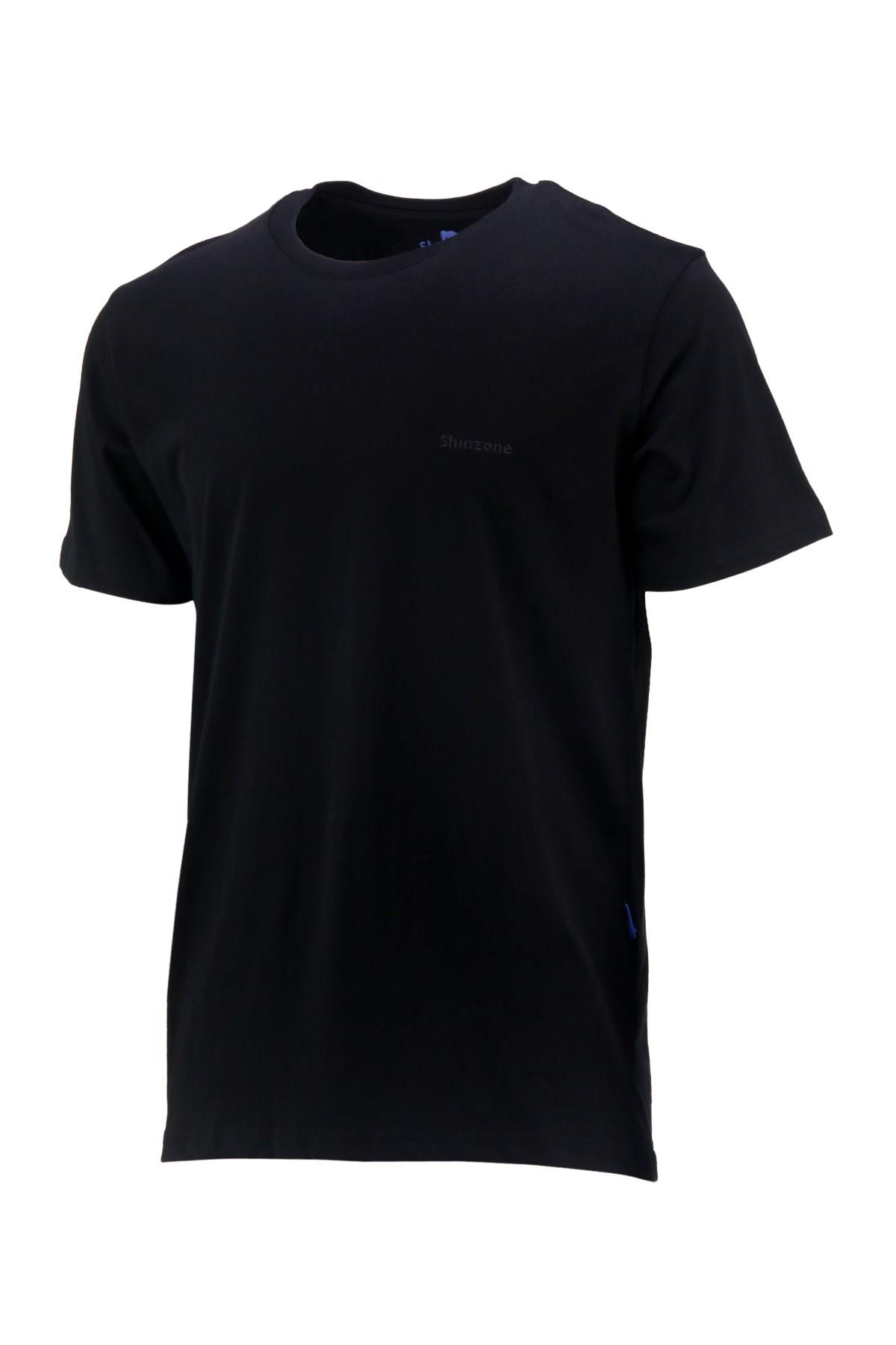 T-ShirtShinzoneErkek Bisiklet Yaka Standart Fit Siyah T-Shirt