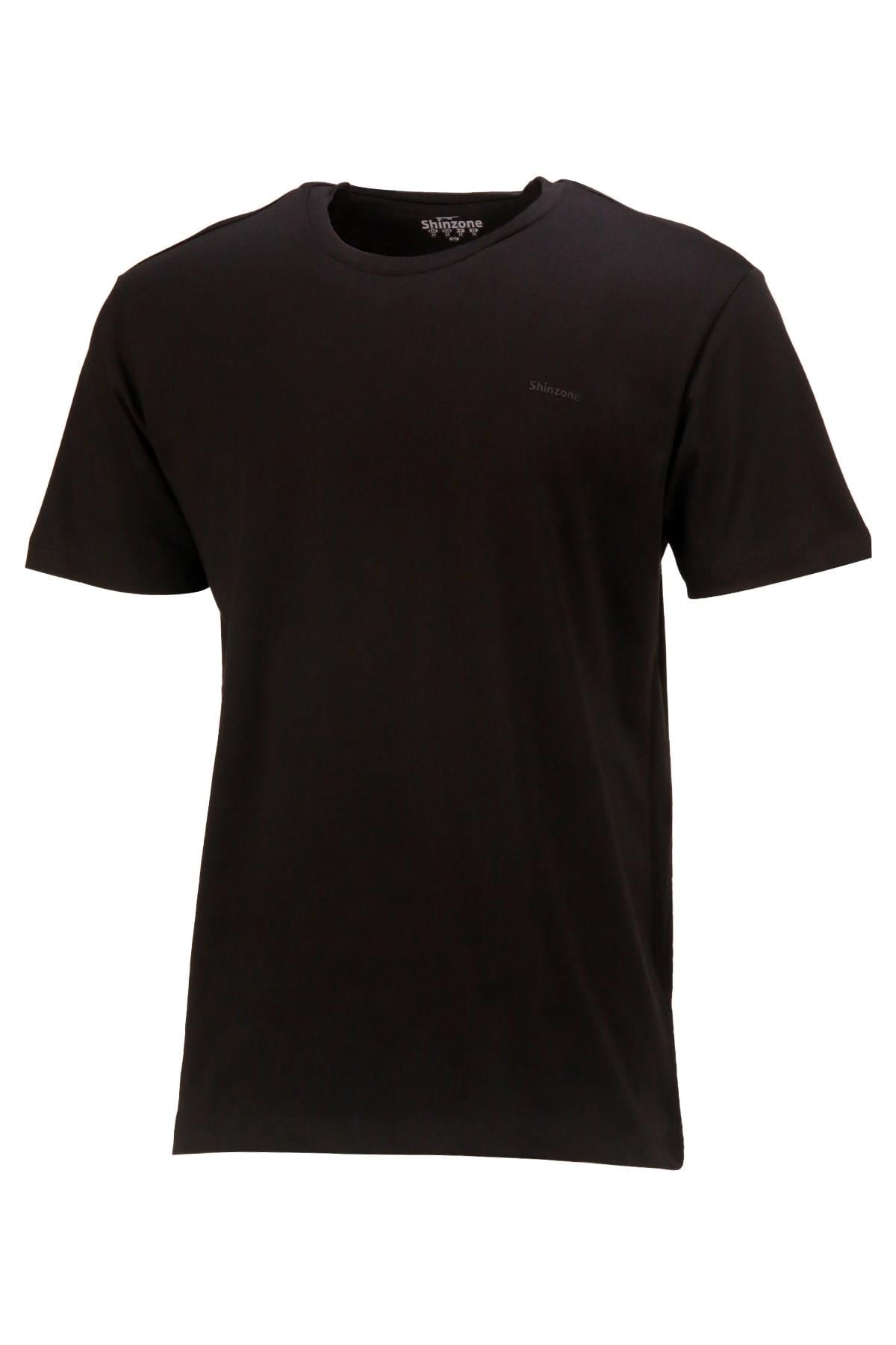T-ShirtShinzoneErkek Bisiklet Yaka Standart Fit Siyah T-Shirt