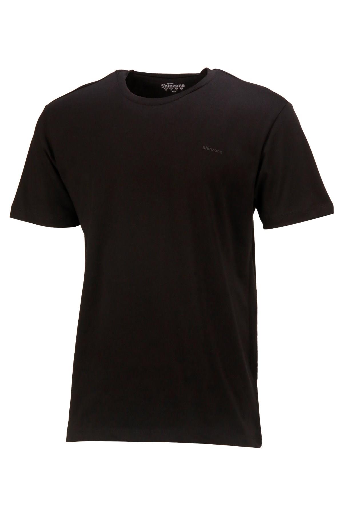 T-ShirtShinzoneErkek Bisiklet Yaka Standart Fit Siyah T-Shirt