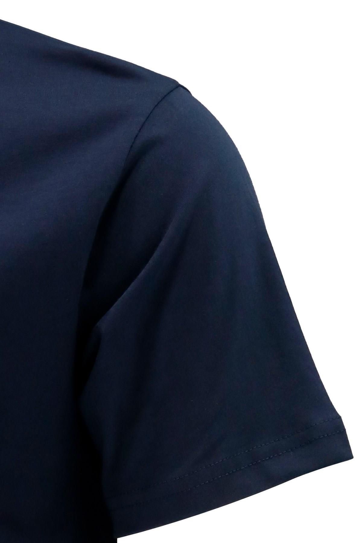 T-ShirtShinzoneErkek Bisiklet Yaka Standart Göğüs Baskılı Lacivert T-Shirt