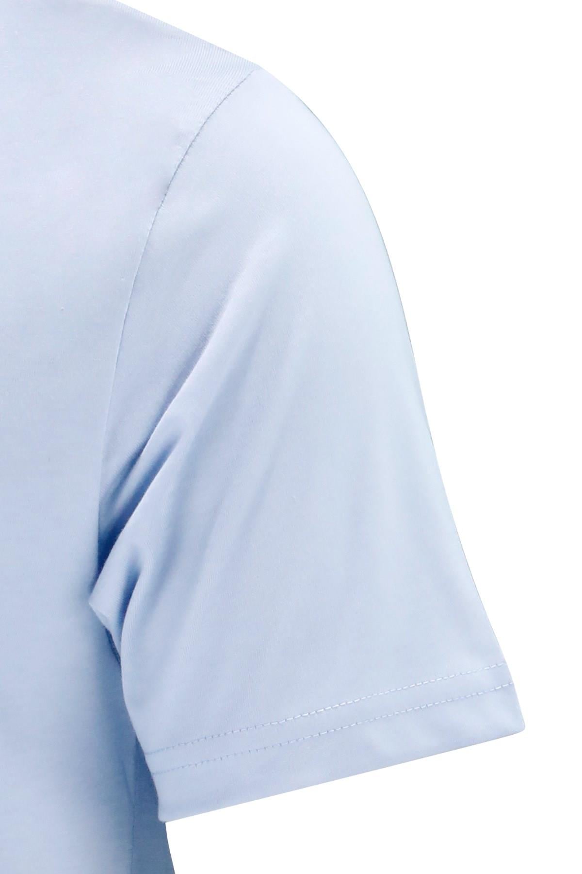 T-ShirtShinzoneErkek Bisiklet Yaka Standart Göğüs Baskılı Mavi T-Shirt