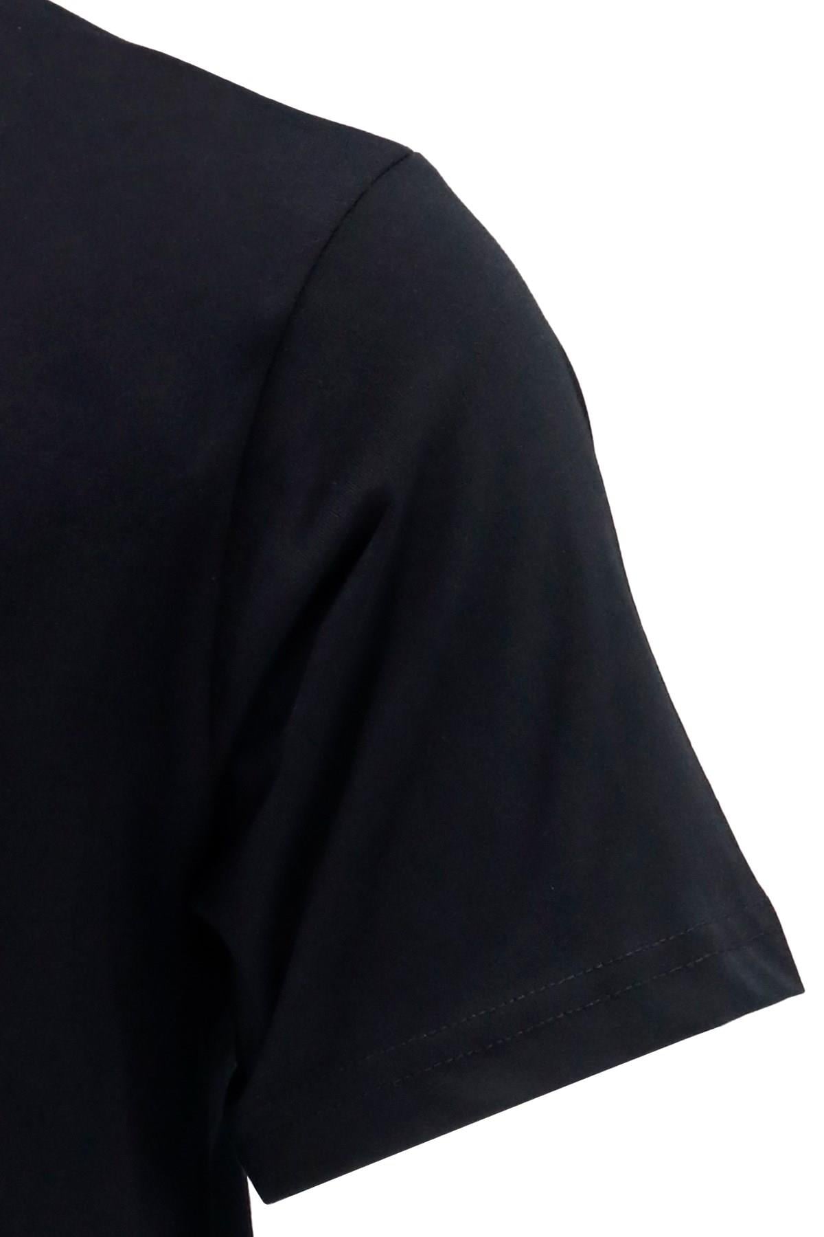 T-ShirtShinzoneErkek Bisiklet Yaka Standart Göğüs Baskılı Siyah T-Shirt