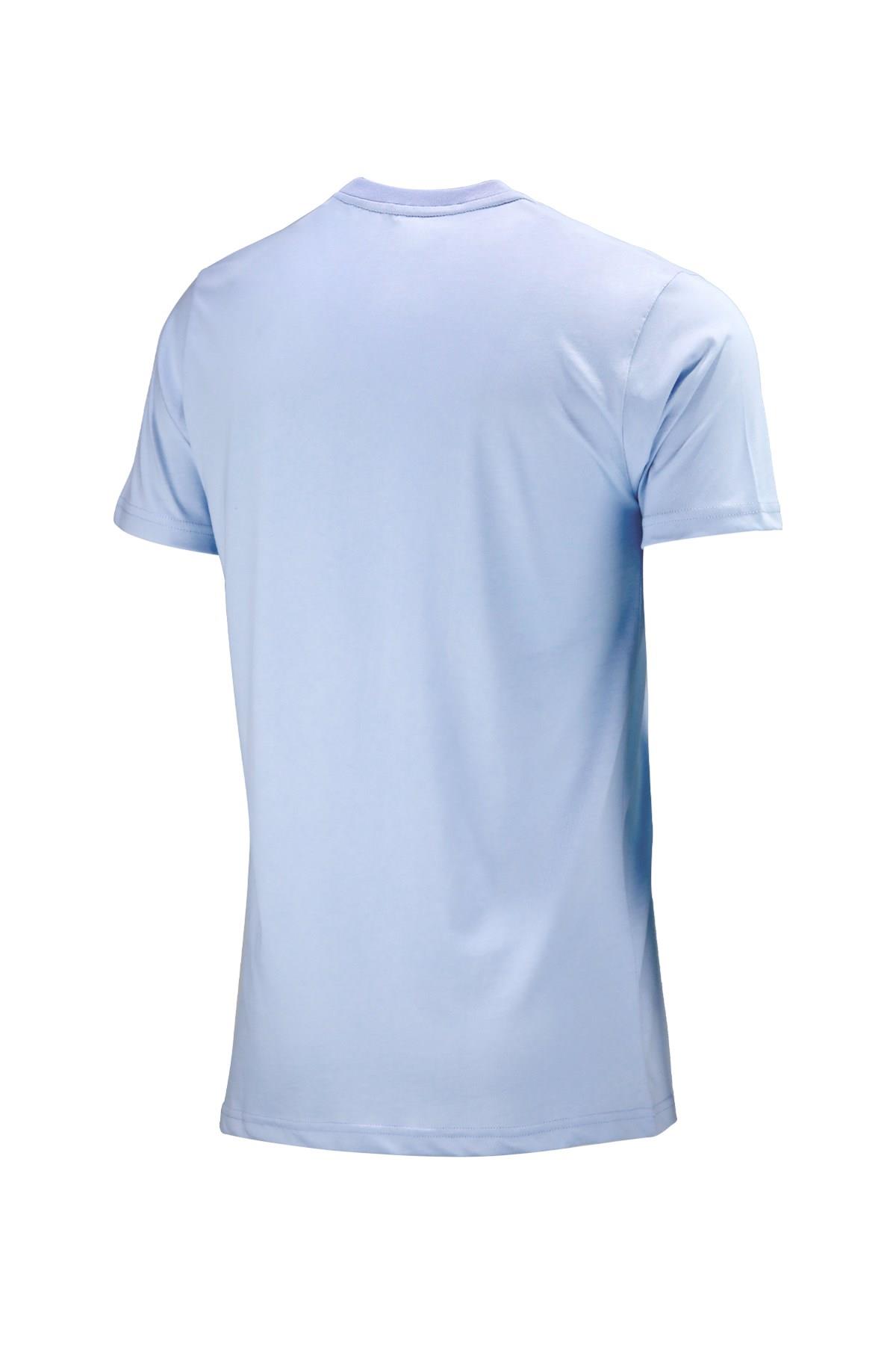 T-ShirtShinzoneErkek Bisiklet Yaka Standart Göğüs Baskılı Mavi T-Shirt