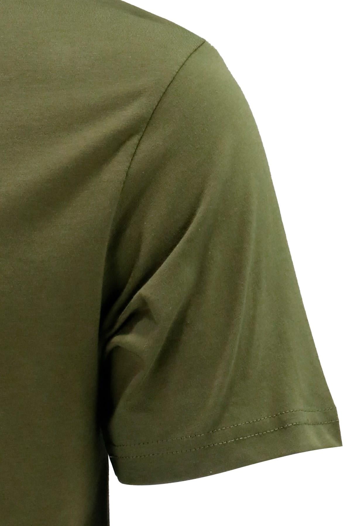 T-ShirtShinzoneErkek Bisiklet Yaka Standart Göğüs Baskılı Haki T-Shirt
