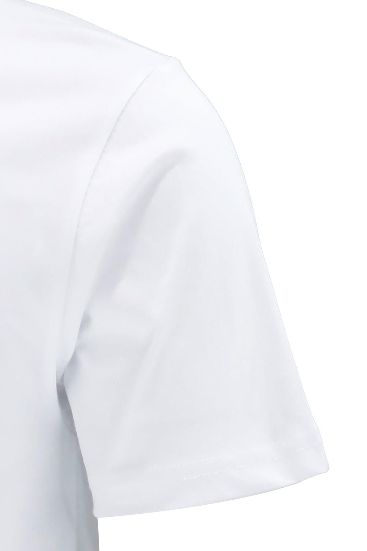 T-ShirtShinzoneErkek Bisiklet Yaka Standart Göğüs Baskılı Beyaz T-Shirt