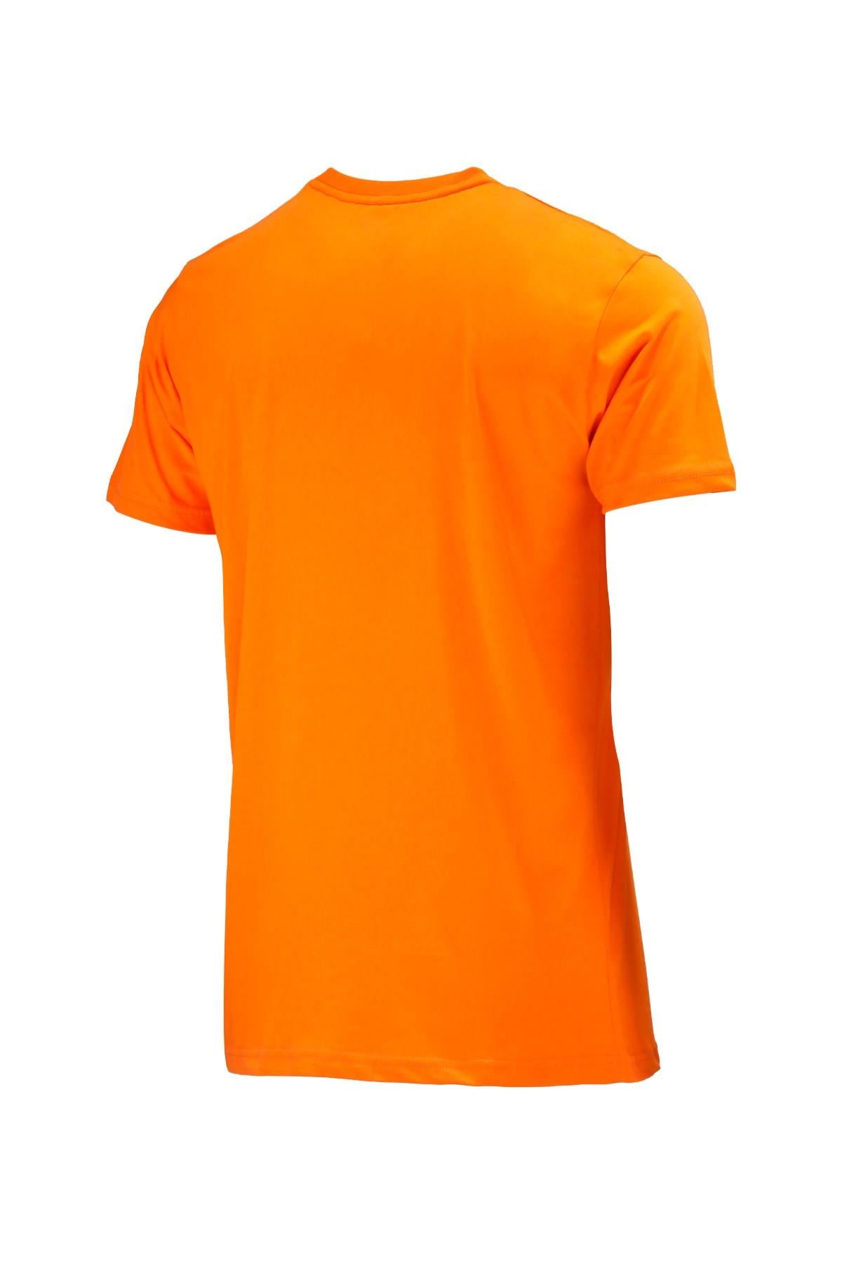 T-ShirtShinzoneErkek Bisiklet Yaka Standart Göğüs Baskılı Turuncu T-Shirt