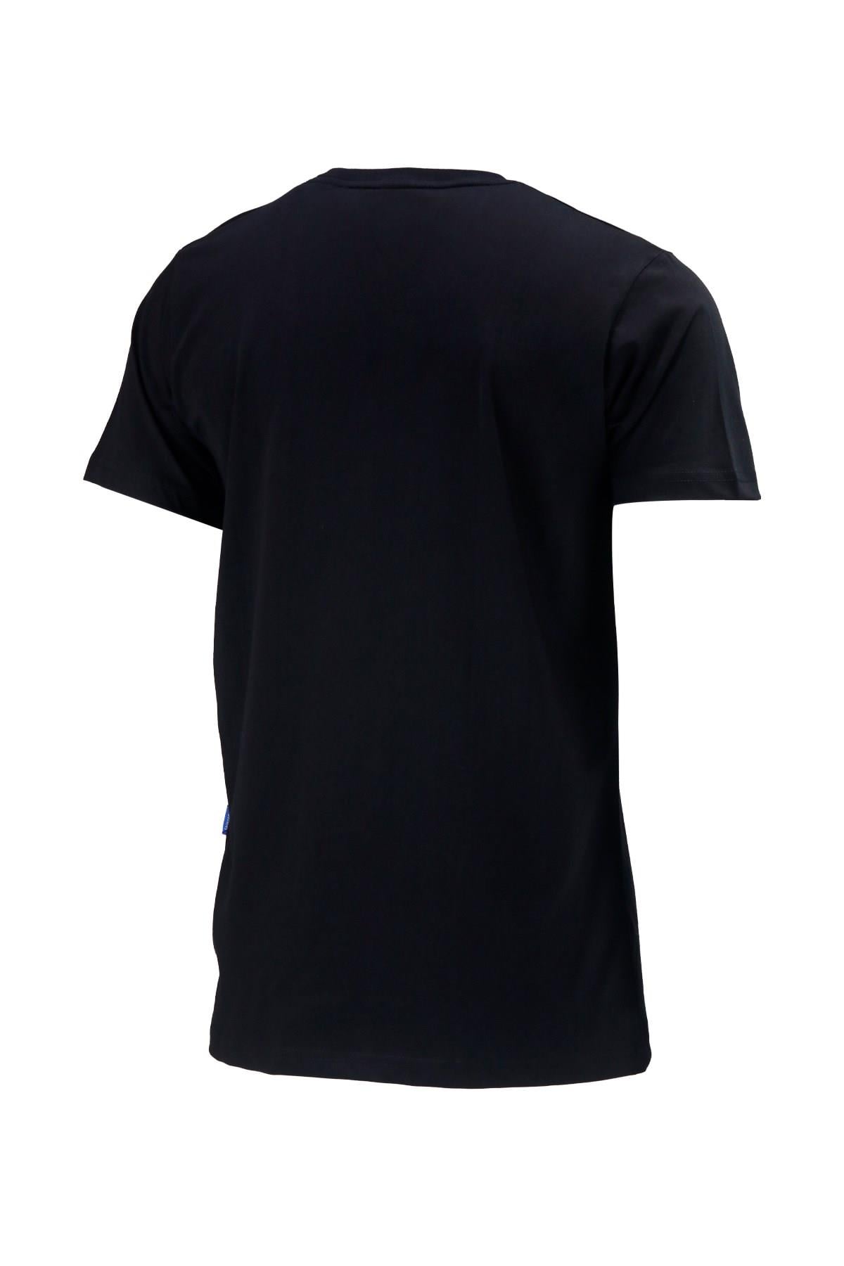 T-ShirtShinzoneErkek Bisiklet Yaka Standart Göğüs Baskılı Siyah T-Shirt