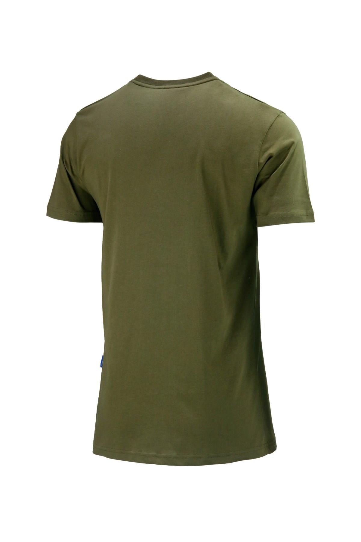 T-ShirtShinzoneErkek Bisiklet Yaka Standart Göğüs Baskılı Haki T-Shirt
