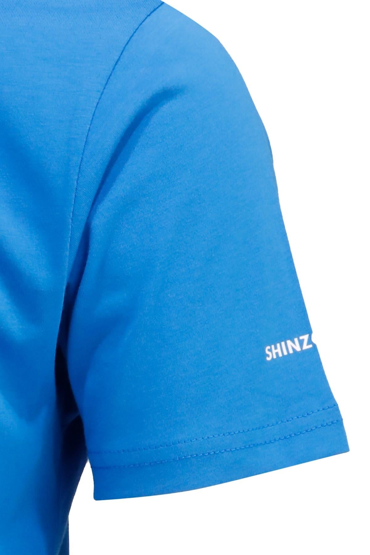 T-ShirtShinzoneErkek Bisiklet Yaka Yazlık Göğüs Baskılı Standart Fit Royal T-Shirt