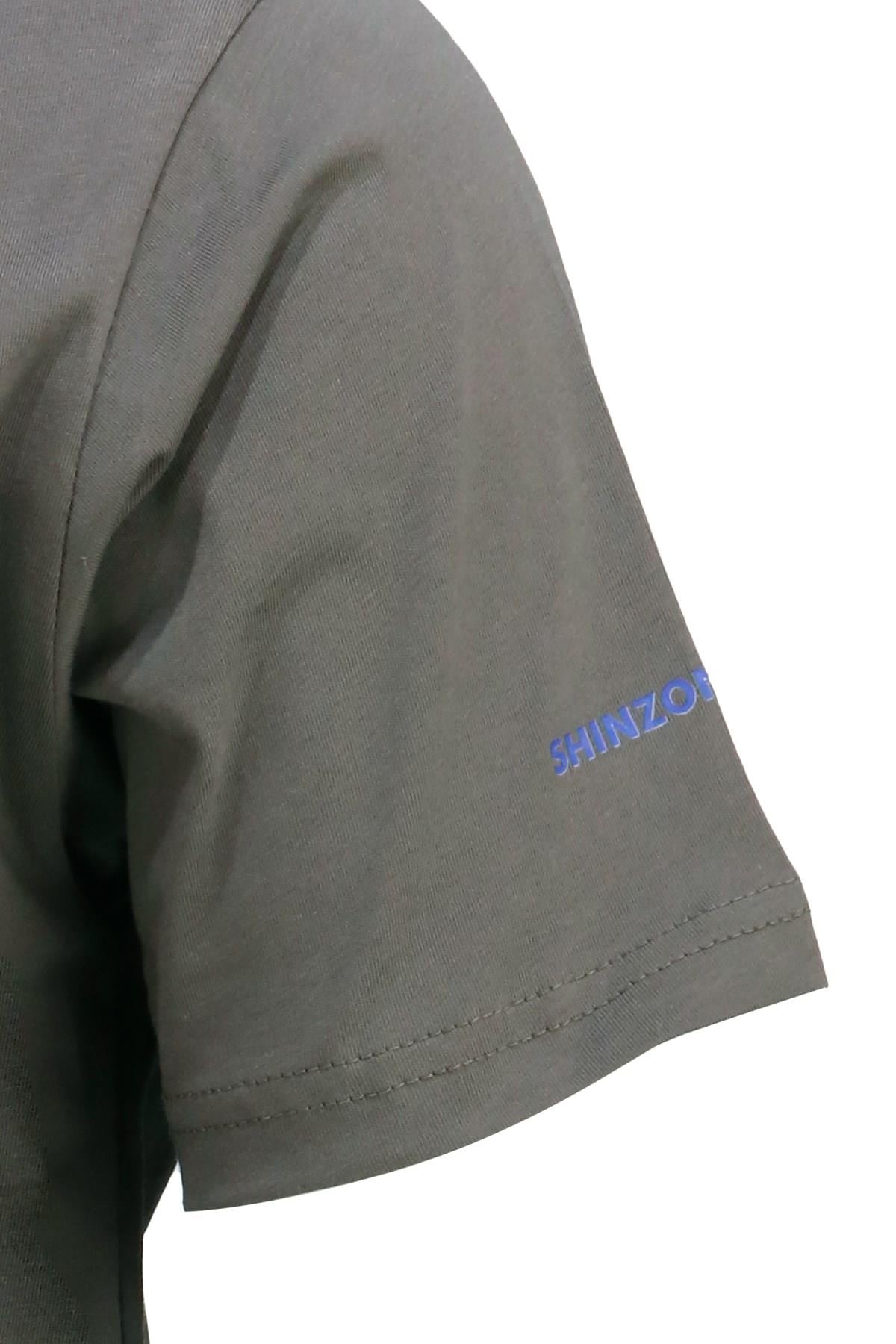 T-ShirtShinzoneErkek Bisiklet Yaka Yazlık Göğüs Baskılı Standart Fit Haki T-Shirt